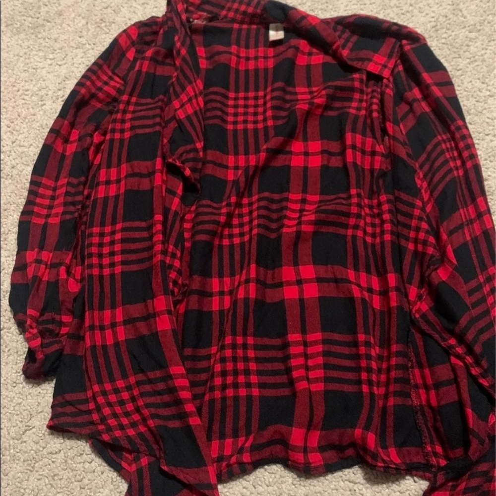 Flannel cardigan